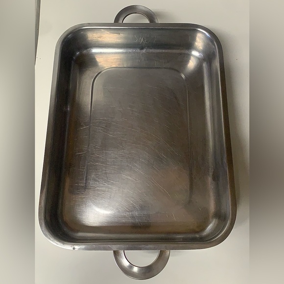 Vtg DANSK INTERNATIONAL Korea Handled Rectangular Stainless Steel Roasting Pan - Picture 7 of 16